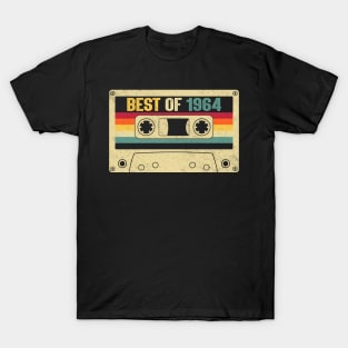 Best Of 1964 60th Birthday Gifts Cassette Tape Vintage T-Shirt